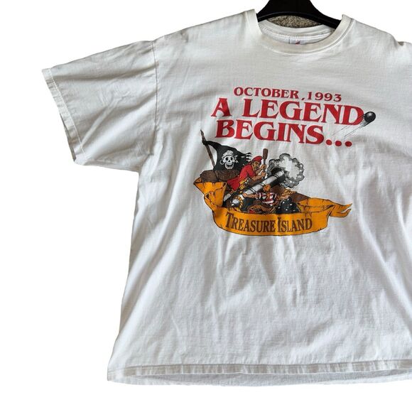 Vintage Treasure Island Casino Tshirt Hotel Demolition Las Vegas T-Shirt XL - Picture 3 of 8